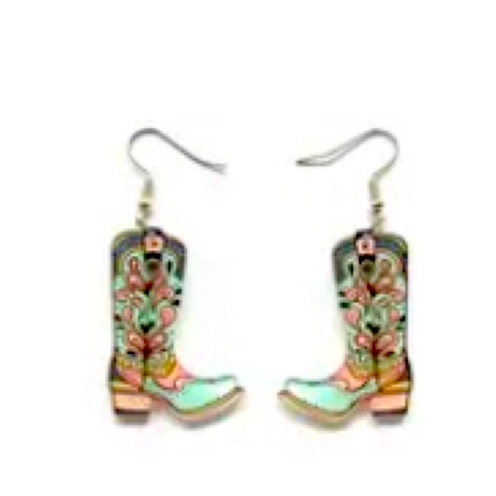 Boots Earrings western style